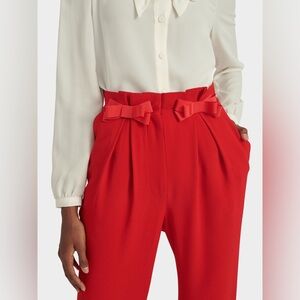 Saloni tulip trousers in scarlet